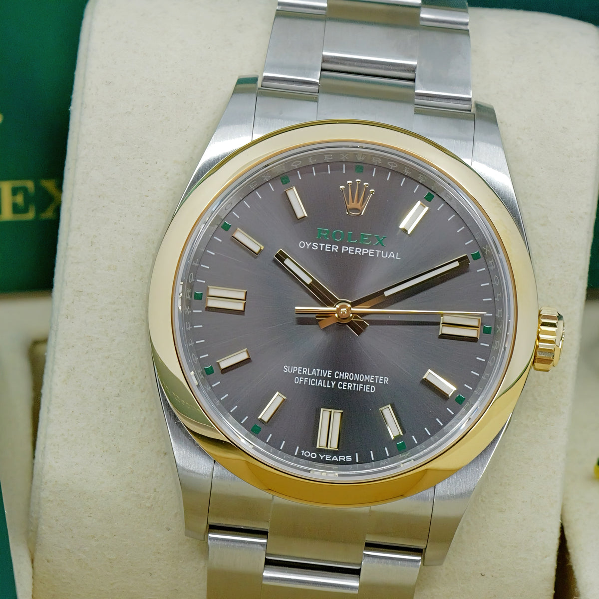 ROLEX OYSTER PERPETUAL 36 126003 – ACCIAIO E ORO GIALLO – QUADRANTE GRIGIO – OTTOBRE 2026 – NUOVO – FULL SET