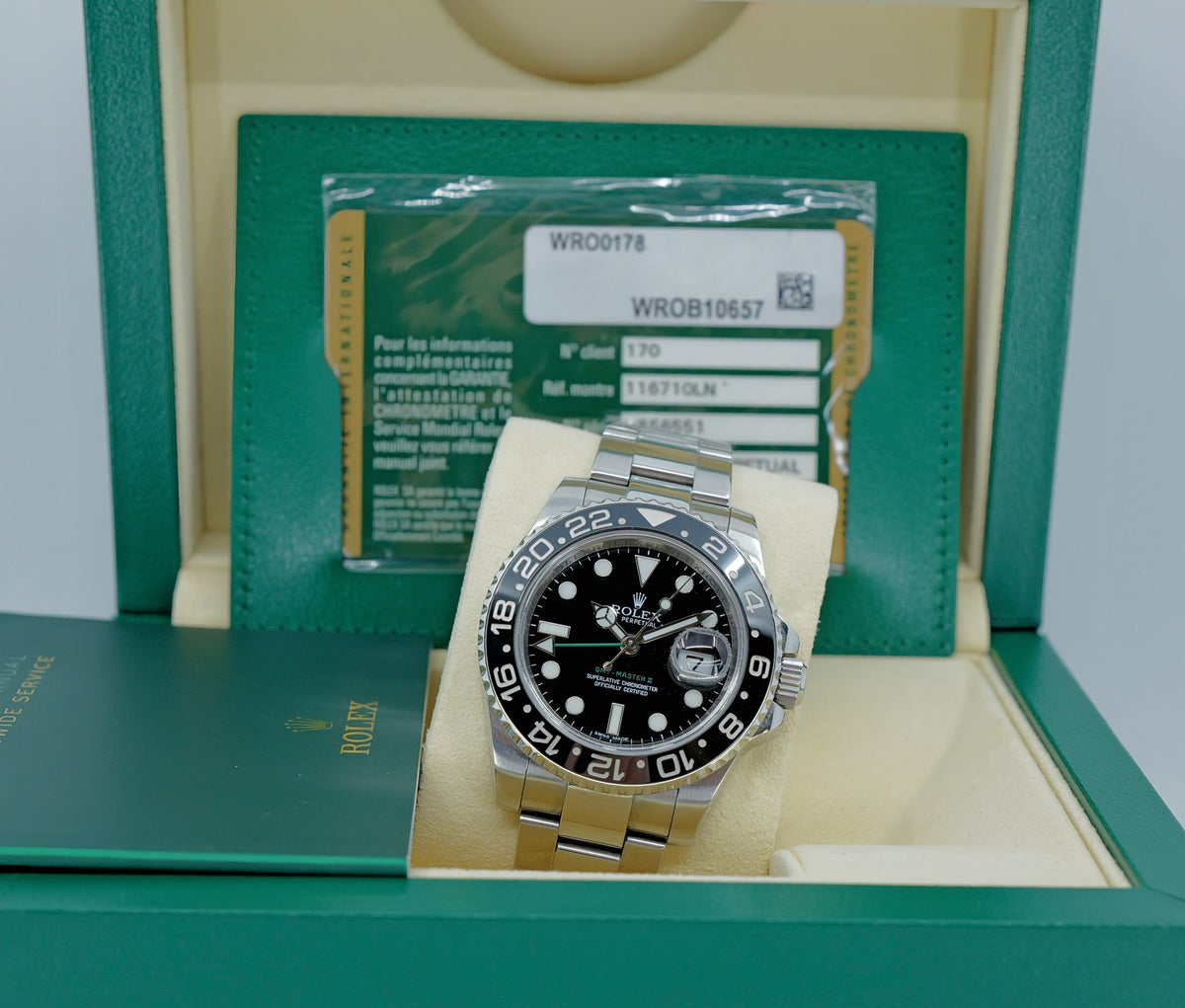 ROLEX GMT-MASTER II REF. 116710LN – LUNETTA NERA – 2011 – PERFETTE CONDIZIONI – FULL SET ITALIANO
