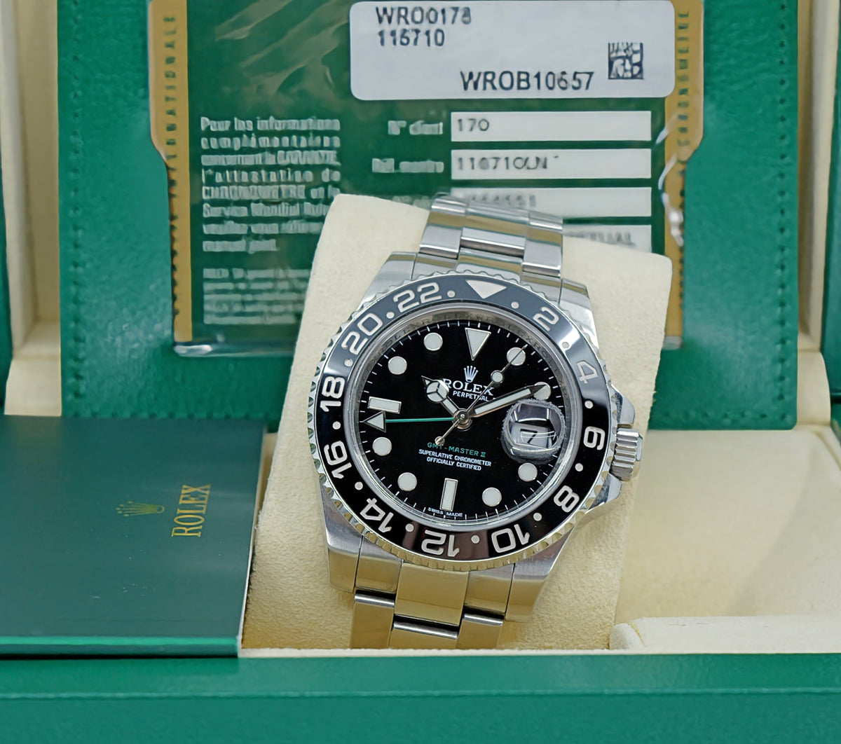 ROLEX GMT-MASTER II REF. 116710LN – LUNETTA NERA – 2011 – PERFETTE CONDIZIONI – FULL SET ITALIANO