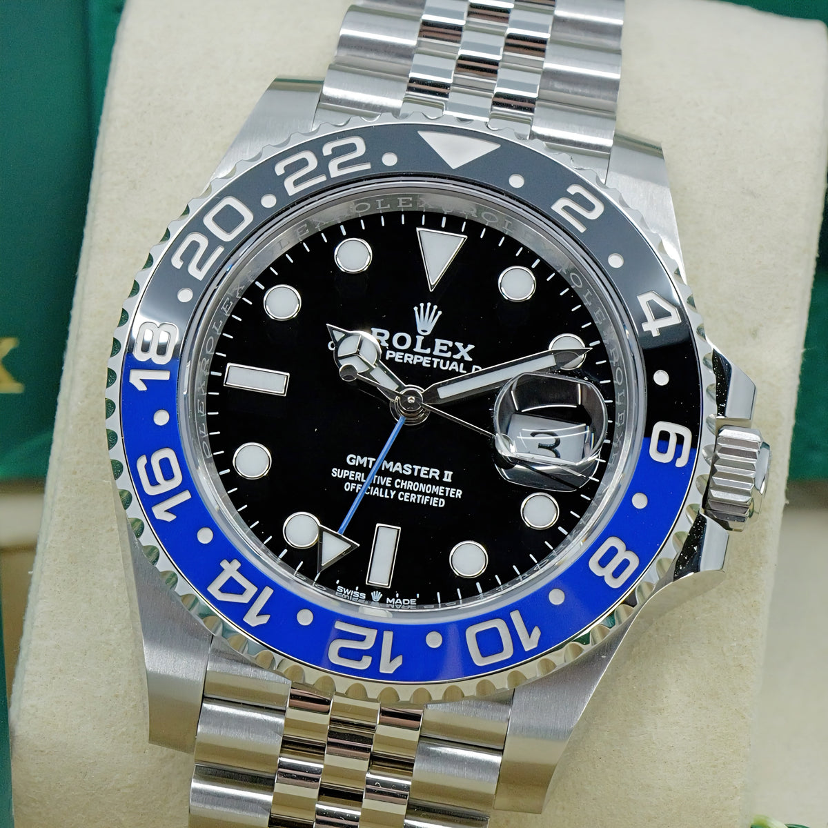 ROLEX GMT-MASTER II REF. 126710BLNR “BATGIRL” – LUNETTA NERA E BLU – SETTEMBRE 2026 – NUOVO – FULL SET CON TAG