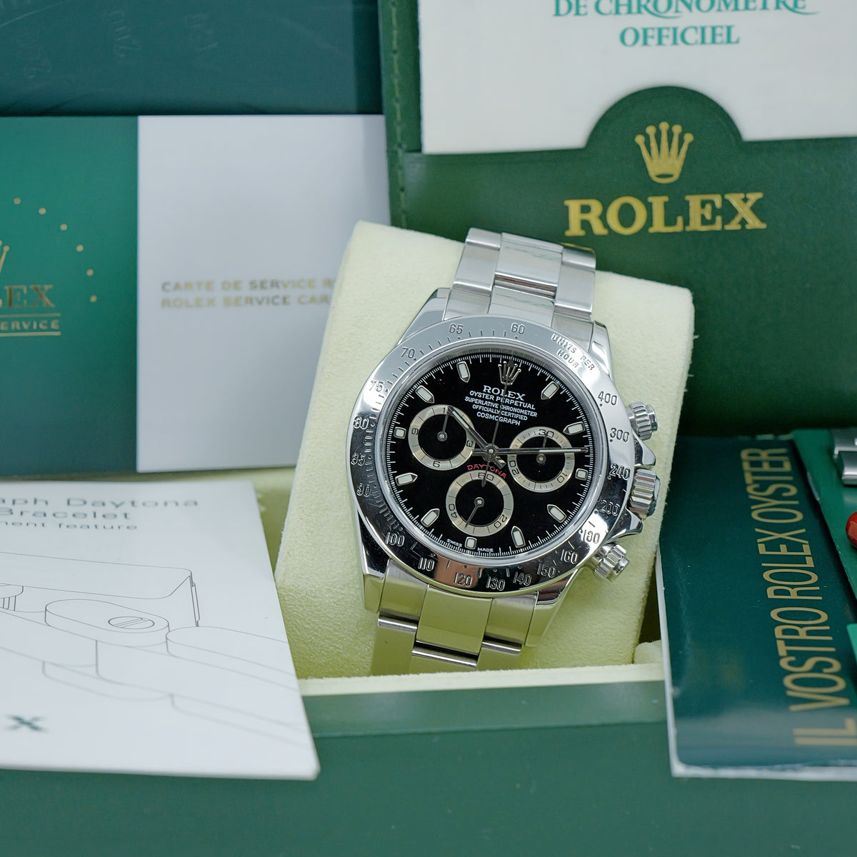 ROLEX COSMOGRAPH DAYTONA - REF 116520 -  2002 - FULL SET CON SERVICE ROLEX