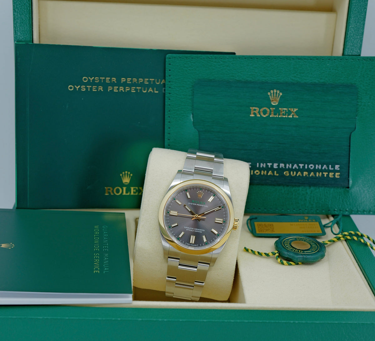 ROLEX OYSTER PERPETUAL 36 126003 – ACCIAIO E ORO GIALLO – QUADRANTE GRIGIO – OTTOBRE 2026 – NUOVO – FULL SET