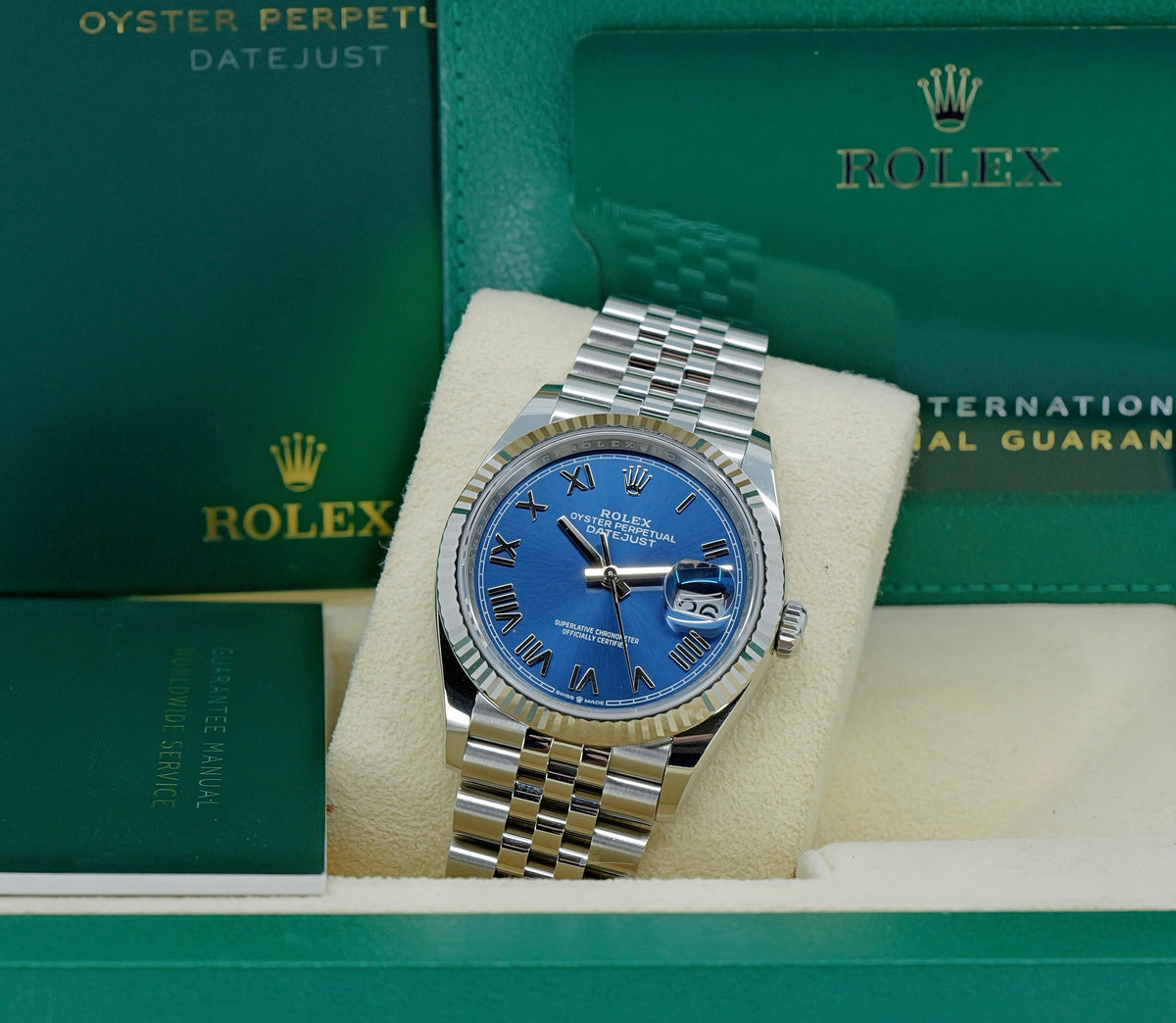 ROLEX DATEJUST 36 126234 – QUADRANTE BLU ROMANI – 2026 – NUOVO – FULL SET