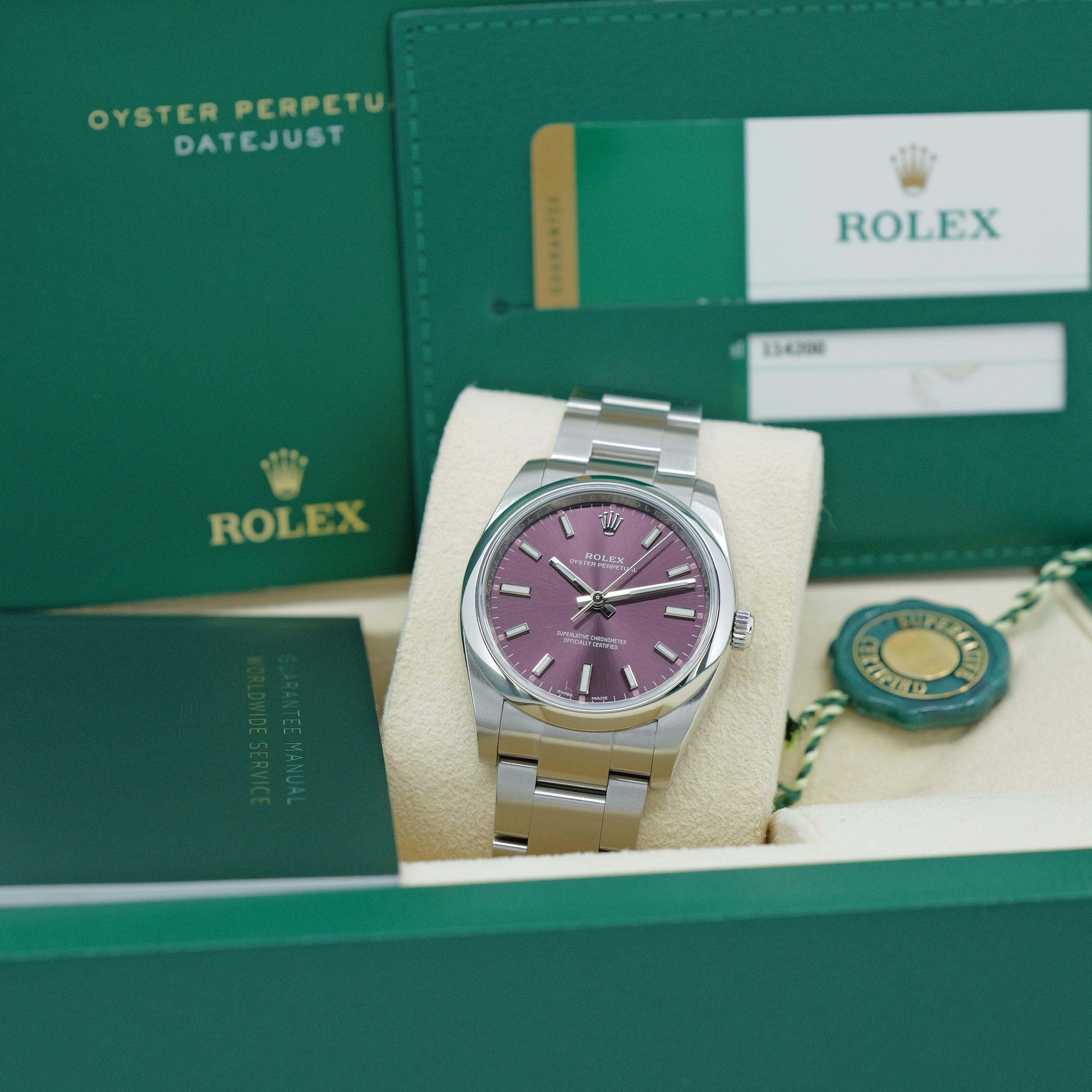 Rolex Oyster Perpetual 114200 "Grape"