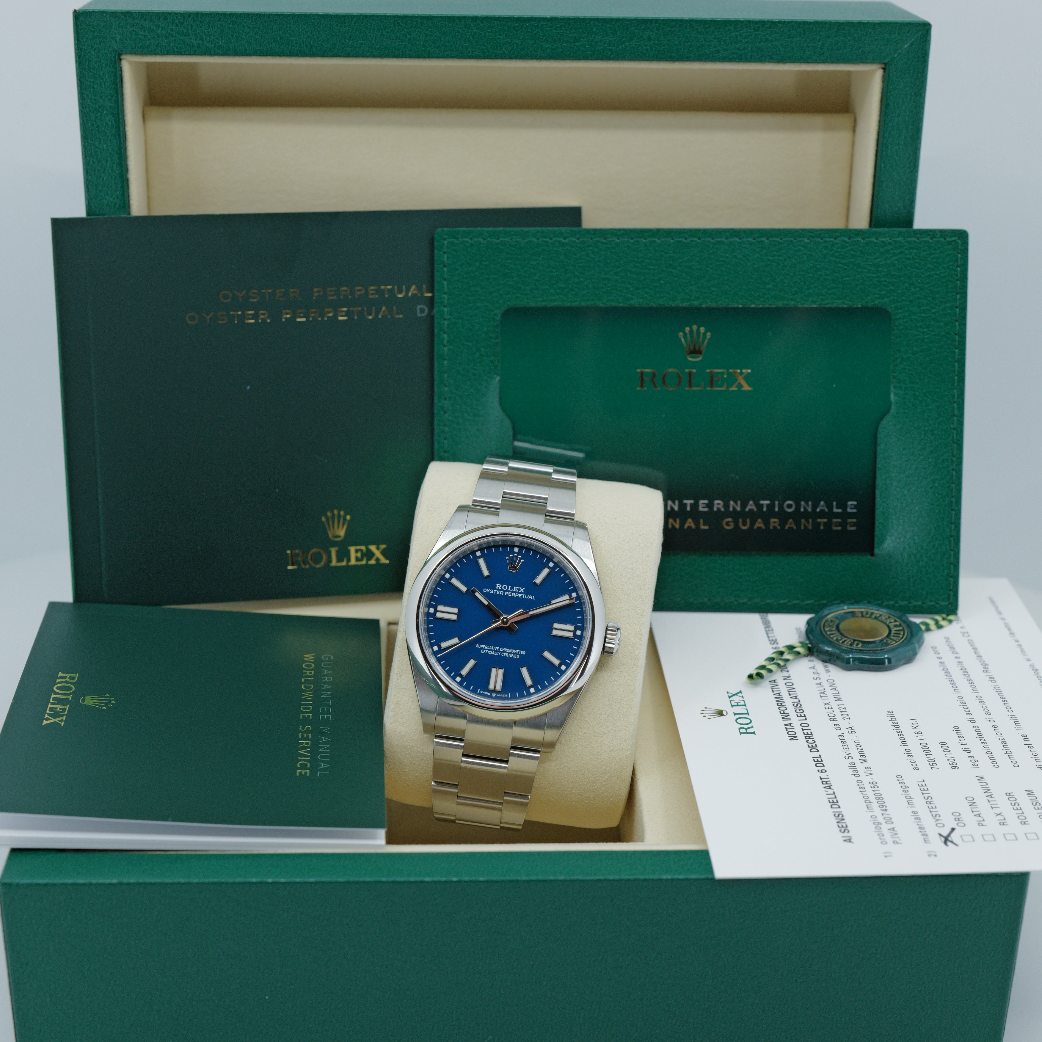 ROLEX OYSTER PERPETUAL 134300 MED BLUE